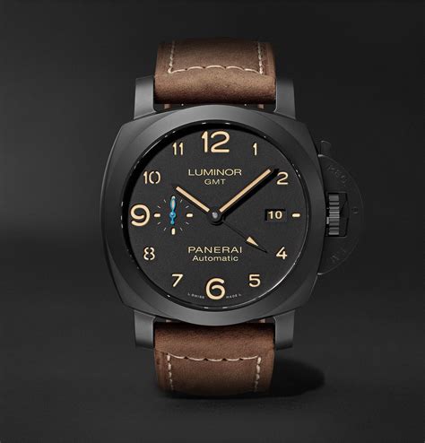 Panerai Luminor 1950 GMT 3 Days Black, Steel, Leather 